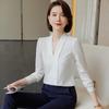 Women's V-neck Long Sleeve Professional Blouse
