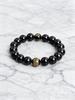 Onyx Beads Protection & Vigour Buddhist Bracelet Heart Sutra Six True Words Natural Stone Prayer Beads for Men Calmness Jewelry