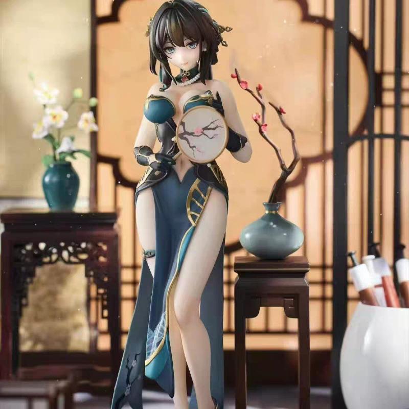 Anime Girl Figure Nangong Cherry Cheongsam Style, Chinese Style Desktop Chassis Ornament, Ruan Meijing Beautiful Girl Scale Ratio Model