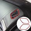 For Jaguar F-TYPE 2013- Dashboard Air Vent Cover Trim Frame Carbon Fiber Red