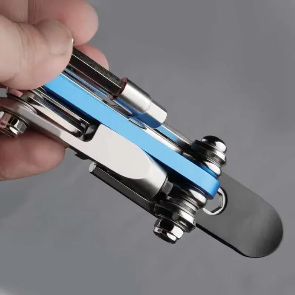 14 in 1 Bicycle Repair Tool Kit Chain Cutter Alloy Steel Maintenance Tool Set Flat Wrench Cross Screwdriver