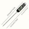 Electronic Display Digital Food Thermometer Stainless Steel Long Probe Food Probe  Meat