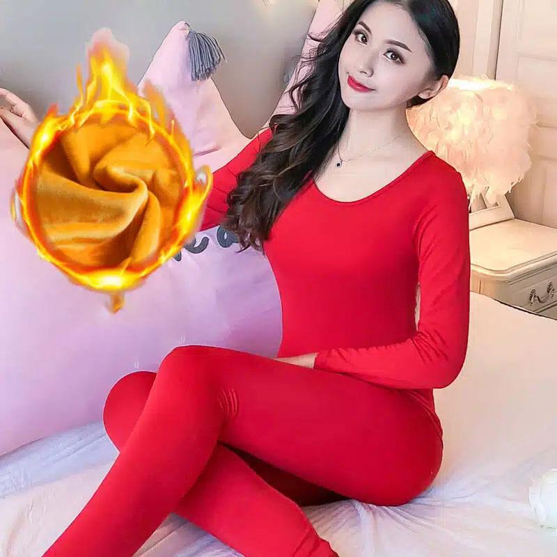 Thermal Underwear Ladies Plus Velvet Thick Bottoming Shirt Autumn and Winter Tight-fitting Long Sleeve Body Sculpting Body Autumn Clothes Top