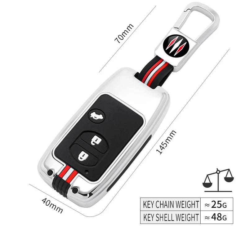 Metal Car Key Cover Fob Case Shell For Toyota Land Cruiser Prado Camry Crown Majesta Highlander Kluger Mark X Subaru Foreste Xv