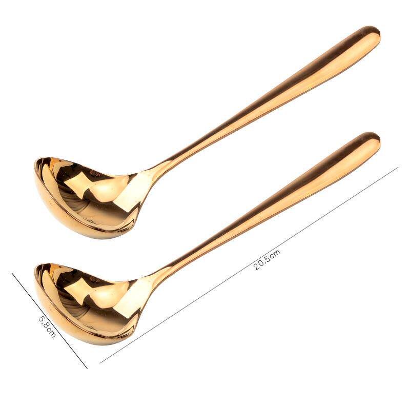 304 Stainless Steel Spoon Japanese Style Trendy Soup Spoon Long Handle Household Large Soup Spoon Short Handle Ramen Spoon