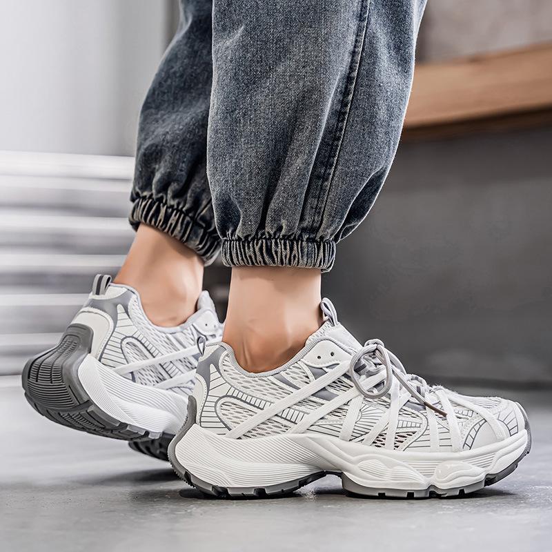 Shoes summer new mesh breathable cushioning dad shoes thick sole heightening sports and leisure shoes