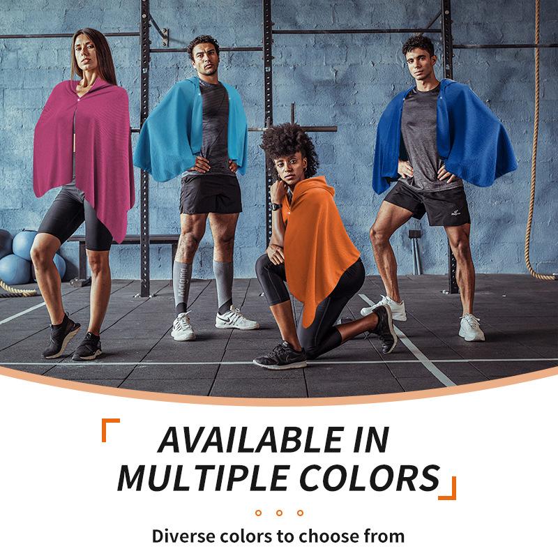 Quick-drying Hooded Cold Cloak Ice Silk Breathable Cool Sports Bath Towel