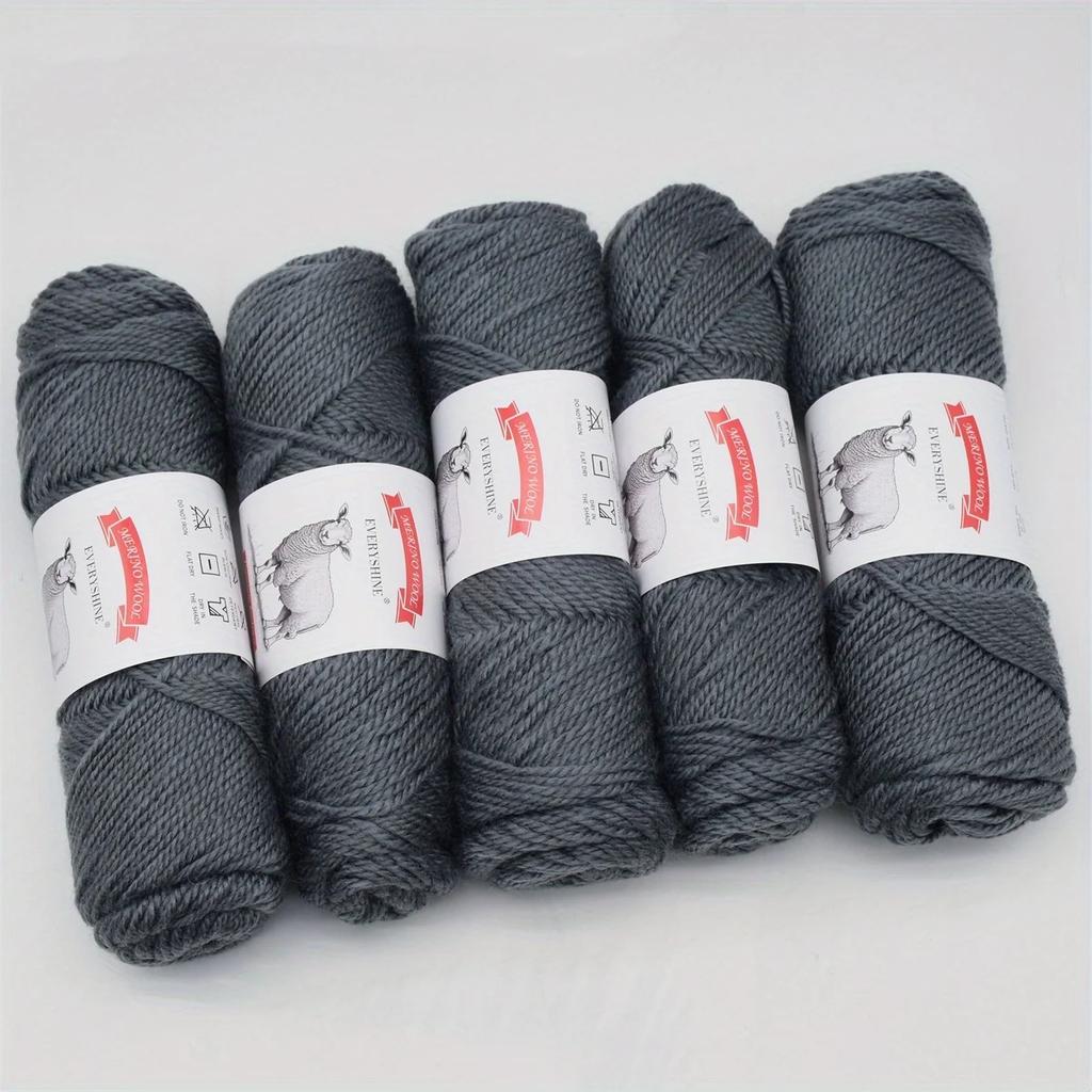 5 szt. Przędza z wełny merynosów Wielokolorowa Gruba Robótka Ręczna Materiały Miękka i Ciepła 500g/1.1lb Łącznie Ręczne Dzierganie i Szydełkowanie Materiały do Rękodzieła DIY