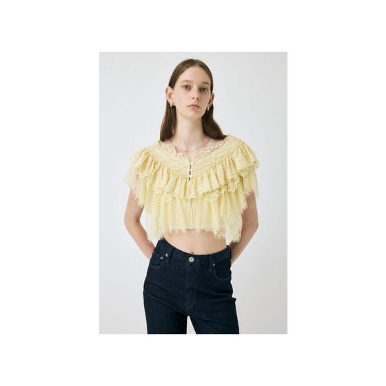 LACE FRILLS Tops ECRU