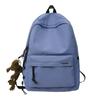 Schoolbag Backpack Wholesale Couple Simple Ins Solid Color Large Capacity Backpack Casual Wind College Student School Bag