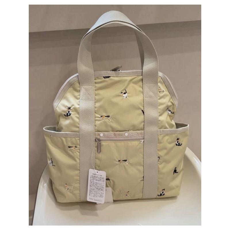 

Three-dimensional embroidery cat gentle apricot multi-functional backpack can be inserted into the trolley case, light go out travel mommy bag bag абрикосовый