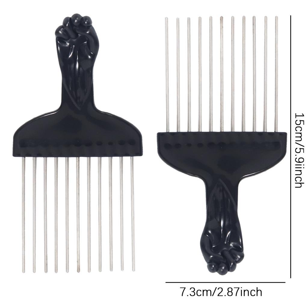 2pcs African styling comb, stainless steel hair styling insert comb, hair comb for fluffy styling, Special for real hair wigs
