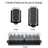 6 Way Fuse Holder Box Car Vehicle Automotive Circuit Blade Fuse Block with 6 Standard Fuses