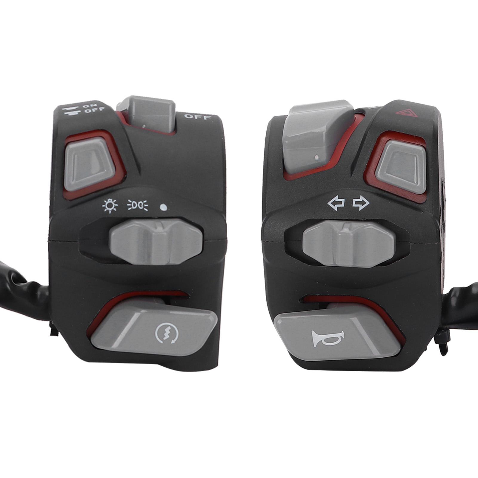 

22 мм кнопка управления переключателем на руль мотоцикла водонепроницаемая универсальная для сигнала поворота LightBlue красный