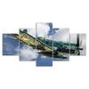 Vintage Jet Plane Aircraft Canvas 5 Piece Five Panel Wall Print Modern Art Poster Picture Home Decor Gift For Him For Her