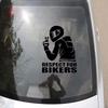 Vinyl 3D Motorcycle Reflector Sticker Respect Biker Sticker for Car Motorbike Decoration Sticker Waterproof Moto Stickers Decals