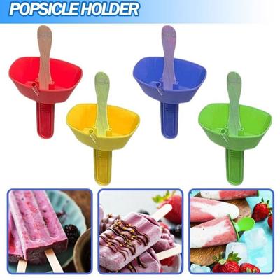 1/5pcs Popsicle Protectors Drip Guard Holder Ice Cream Bracket Cartoon Style Anti-drip Tray Children Kids Home Party Necessity