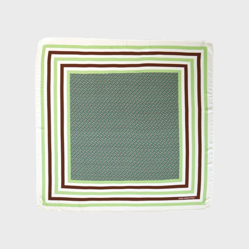 PINK PINEAPPLE PASTEL CLOVER SCARF_GREEN