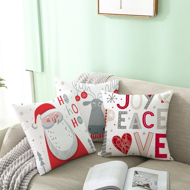 Home Decor Merry Christmas Pillowcase Home Christmas Decorations Christmas Gift Ornament Pillowcase 45x45cm Funda De Almohada