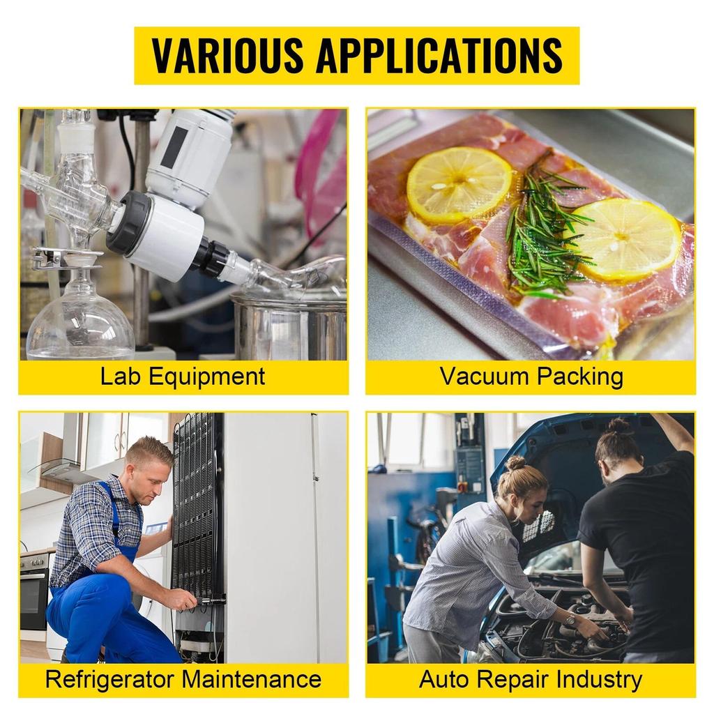Neue Multifunktionspumpe Einstufige Vakuumpumpe 3CFM Manometer Klimaanlage