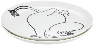 Yamaka Shoten MOOMIN Kuchenplatte und Geschirrset Mikrowellen- und Spülmaschinenfest Mumin Nordischer Tag Hochzeit Hergestellt in "Bob Foundation" (Paar), Sicher, Ware,
