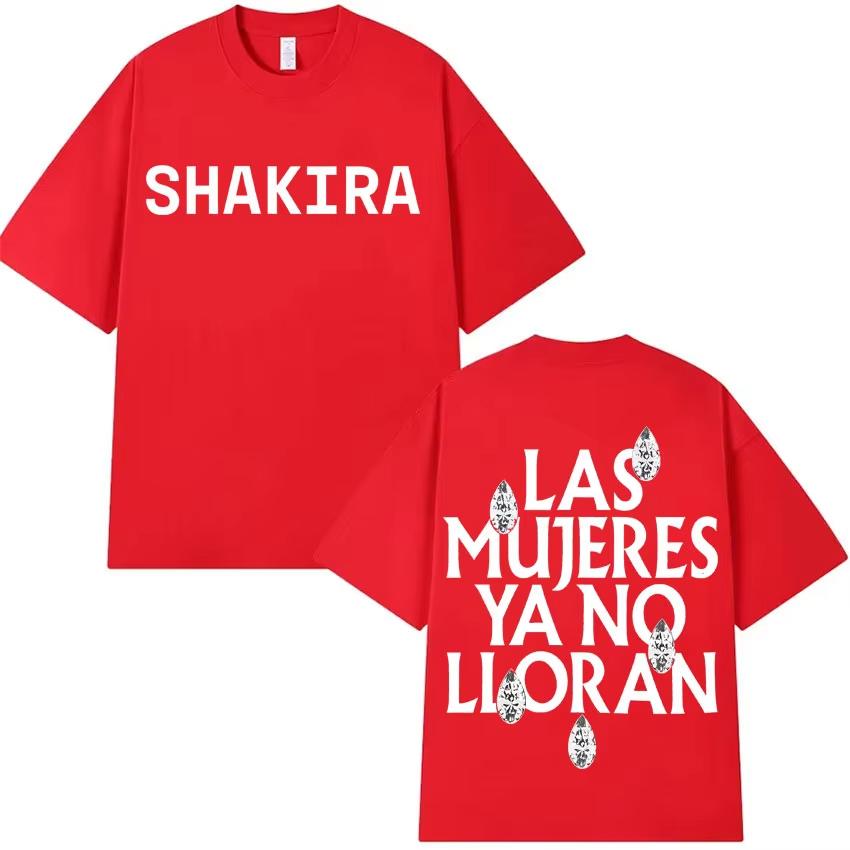 Singer Shakira Las Mujeres Ya No Lloran Graphics Casual Tshrit Fashion Short Sleeve Tshrits Aesthetic 2026 Spring Summer New Top