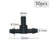 50pcs 3/5 4/7mm Garden Hose Barbed Connectors Tee Elbow Cross End Plug Fitting Coupling Drip Irrigation System Watering