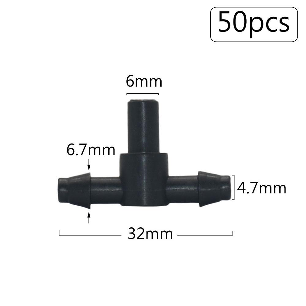 50pcs 3/5 4/7mm Garden Hose Barbed Connectors Tee Elbow Cross End Plug Fitting Coupling Drip Irrigation System Watering