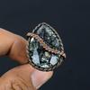Black Rutile Gemstone Copper Wire Wrapped Handmade Jewelry Ring Gift For Her All Size