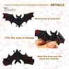 Langlebige Halloween-Fledermaus-Ornamente Wandaufkleber, Selbstklebende Zimmeraufkleber, Doppellagige Gruselige Wohnkultur-Accessoires PVC-Kunst für Mysteriöse