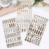 1PC 3D Gold Foil Glitter Alphabet Letter Stickers Scrapbooking Mini Self Adhesive Gold Letters Stickers for DIY Craft Art Gradua