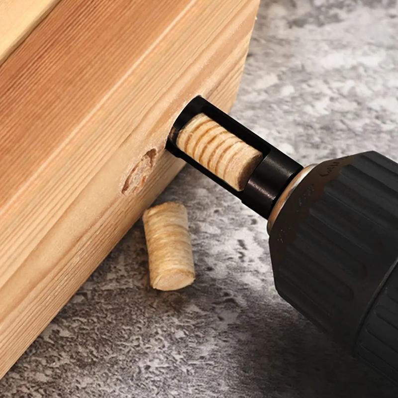 Wood Plug Cutter Drill Bit Set Straight Hole Saw Opener Router Boring Tool Tenon Deep Cork Knife Hex Shank Carpentry Woodworking