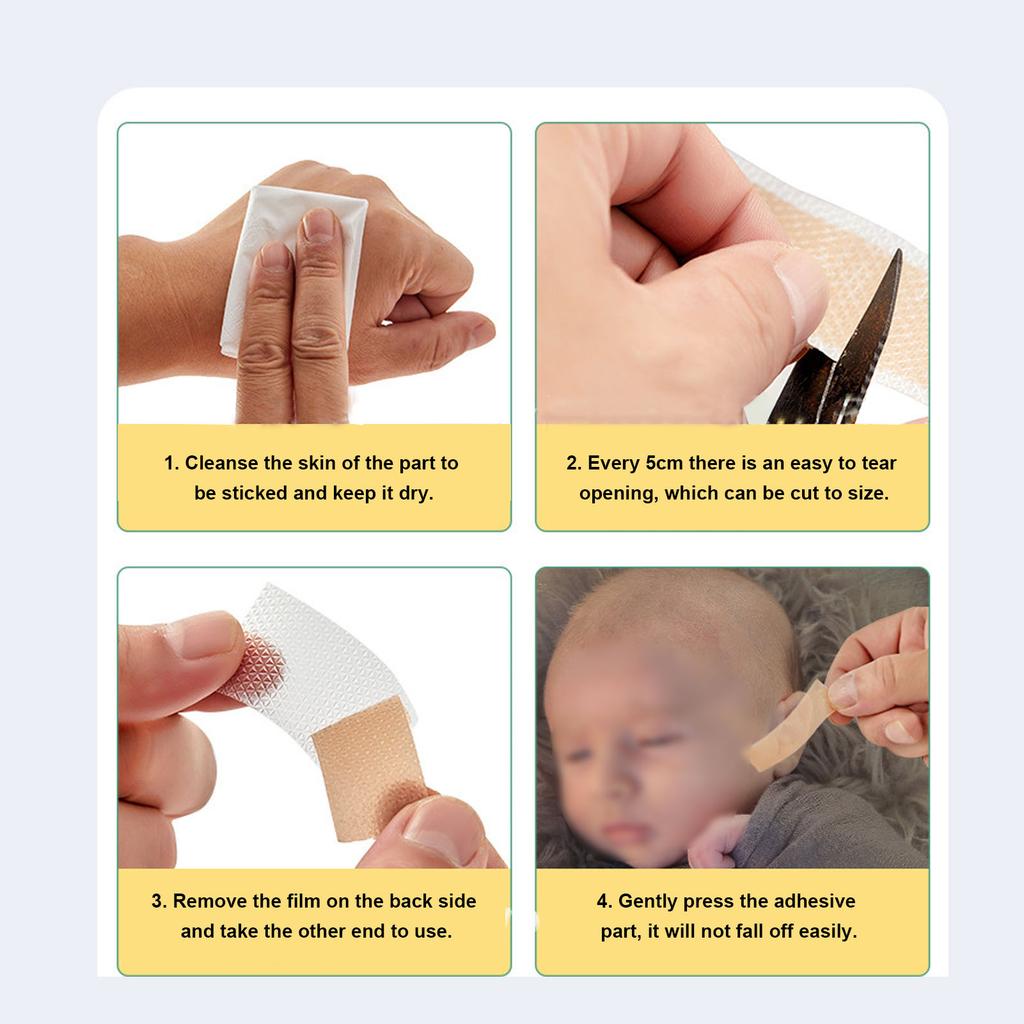 Baby Auricle Valgus Corrective Patch Soft Silicone Breathable Easy Cutting Newborn Ear Aesthetic Stickers