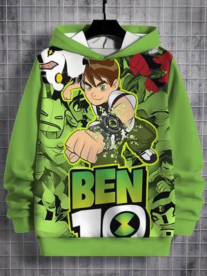 Ben 10 3D Εκτύπωση Όλες τις Εποχές Παιδική Καθημερινή Μπλούζα Φούτερ Κουλ Πουλόβερ Τοπ Unisex Ρούχα Αγόρι Κορίτσι Φούτερ