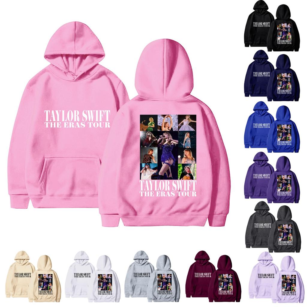 Women's Fleece Hoodie Pullover Sweatshirt with Graphic Print Front and Back Long Sleeve Casual Top for Daily Wear