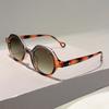 High Quality Retro High End Designer Style Edgy Punk Trendy Riveted Round Shaped Female For Both Male Sun Glasses