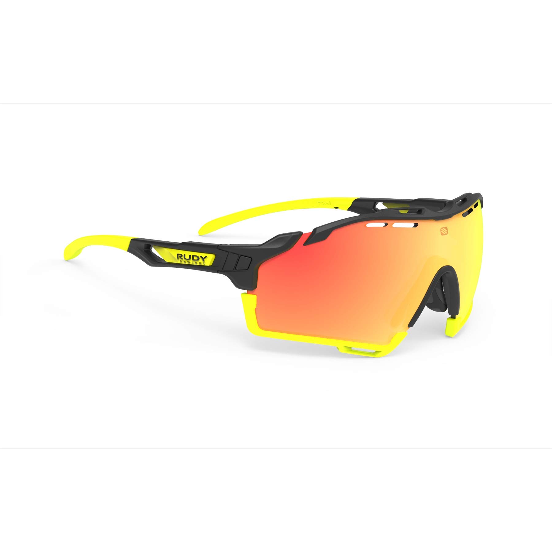 

Rudy Project CUTLINE Sports Black Matte Frame with Orange Bumper Yellow Sunglasses, Multi-Laser Lenses, (SP634006-0001)
