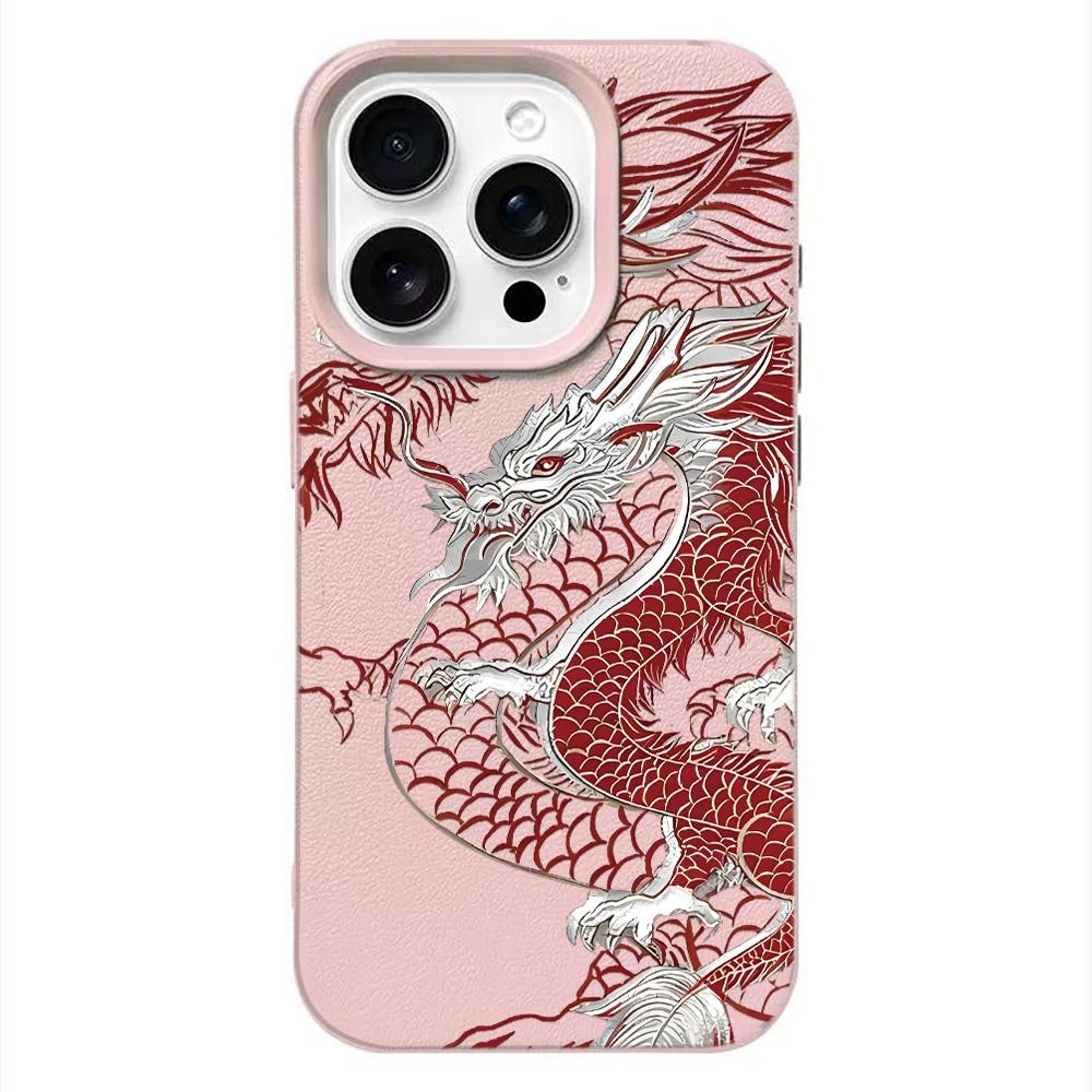 Chinese Loong Pattern Phone Case For IPhone 16 17 E 11 12 Pro 13 14 15 Pro Max Case Plus 17 Air Soft Silicone Shockproof Cover