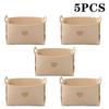 5PCS Bear Felt Storage Basket Large Capacity Foldable Clothes Organizer Snacks Toys Storage Basket Desktop Sundry Organizer