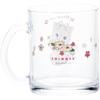 Glass Mug with Flower Cat Retro Style "SWIMMER" Heat-Resistant Design,