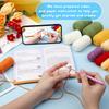 DIY Crochet Flower with Yarn, Crochet Hook, Needle, Step-by-Step Instruction, Knitting Markers for Kid Adult DIY Craft