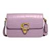 Studio 25 C Logo Flap Crossbody Bag With Adjustable Shoulder Strap Women Shoulder Bag Purple C6640-B4NBC