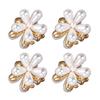 4Pcs Hair Pins Camellia Flower Shape Mini Gripper Side Bang Small Hair Claw Commuting Dating Dinner