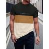 Summer Round Neck 3D Line Logo Print Top Fashionable Casual Short Sleeved Men's T-shirts
