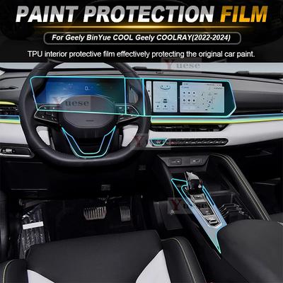 For Geely Binyue Cool   2024  Car Interior Film TPU Gear Panel Center Console Anti-scratch For Geely COOLRAY