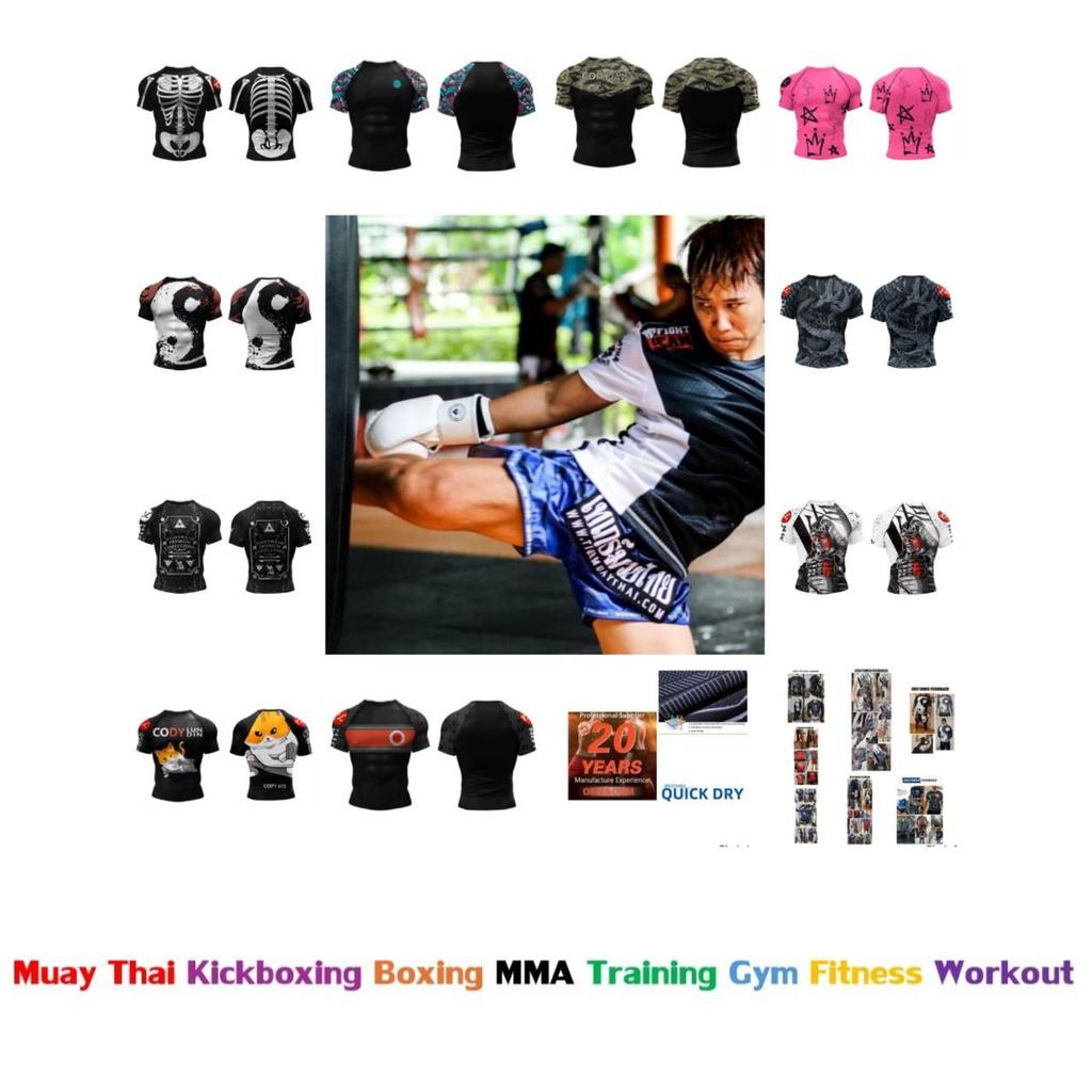 Bărbați și femei unisex, fitness, antrenament, uscare rapidă, tricou de antrenament, Muay Thai, Kickboxing, box, MMA, UFC