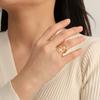 Lucktune Feenmädchen Mond Schmetterling Ringe Edelstahl Geometrisch Hohl Fingerring für Damen Modeschmuck Hochzeitsgeschenk Neu