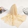 Thin Chiffon Polka Dots Printed Scarf Breathable Long Beach Silk Scarf Sun Protection Shawl  Travel