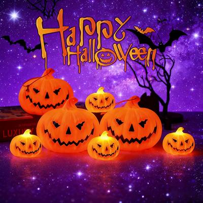 Pumpkin Lantern Spooky Holiday Ghost Facial Lamp Children Present Designed For Balcony Bedroom Garden Spooky Holiday Celebration Decoration