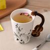 8.5oz Creative Music Mug Violin Style Guitar Ceramic Mug Coffee Tea Milk Stave Cups with Handle Coffee Mugs Novelty Gifts